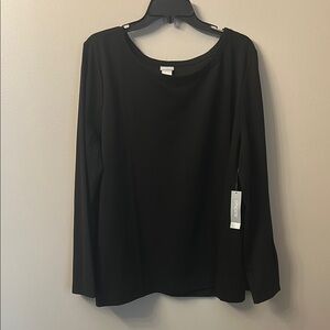 Chico's Black Long Sleeve Blouse